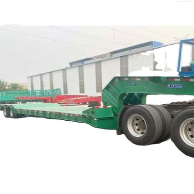 Buy 80 Ton 3 Axle Low Bed Trailer Detachable Gooseneck Lowboy Trailer For Sale In Guinea And Kenya online manufacture