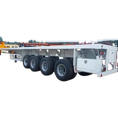 Buy 3 4 Axles Flat Bed Semi Trailers 40 Ft Container Flatbed Semi Trailer For Sale In Tanzania online manufacture