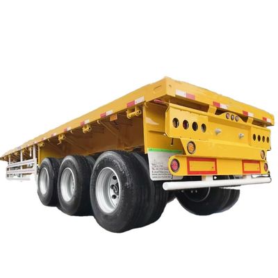 Buy Container Transportation 2 3 4 Axles 20feet Platform Semi Trailer Flatbed Semi Trailer For Sale With Fuwa / BP Axle online manufacture