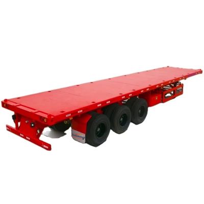 Buy China Xianmang Flatbed Semi Trailer 40ft Transportation Flatbed Container Semi Trailer For Sale online manufacture