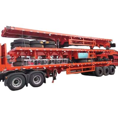 Buy 70ton 3axles Flatbed Semi Trailer Pan Trailer Semi Truck Flatbed Trailer 40ft 12metre For Sale online manufacture
