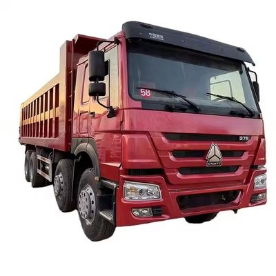 Good price 50 Ton 12 Wheels Sinotruk Dump Truck Used Howo 371 375 420 HP Tipper Truck 8X4 Red online