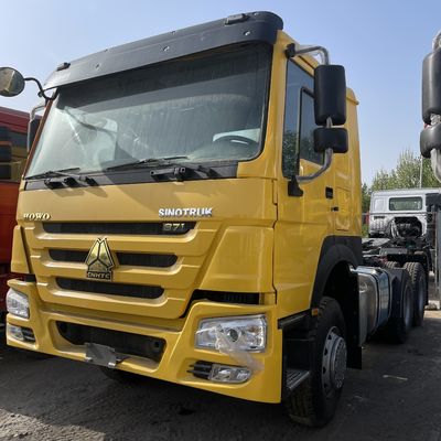 Good price Used Howo Sinotruk 371 6x4 T7 Tractor Truck With Front Axle 7.5T 6 Cylinders online