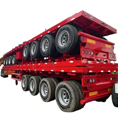 Good price 4axles 3axles 20ft 40ft Flatbed Container Chassis Semi Trailer With Container Locks For Sale online