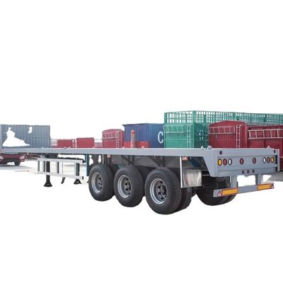 Good price 3 And 4axel 40ft 50ft 60ft Container Flatbed Trailer Tanzania Used Flatbed Semi Trailer For Sale online
