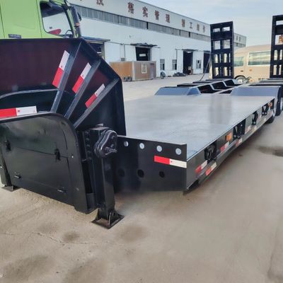 Good price New 3 Axle Lowbed Trailer Transport Bulldozer Lowboy Gooseneck Semi Trailer With Mechanical Suspension online