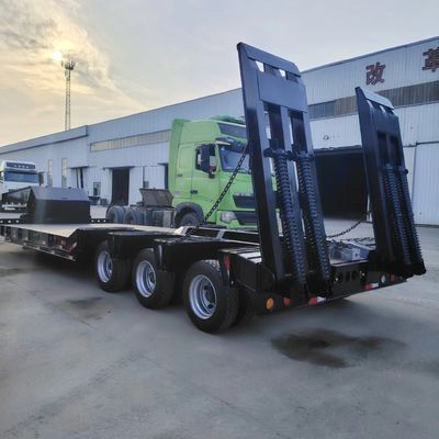 Good price Used New Lowboy Truck Trailer 60T Lowbed Semi Trailer For Sale online