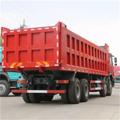 Good price Howo 8x4 380 Hp Euro II Emission Standard Left Hand Drive Dump Truck for 300L Tank and 9tons Front Axle Loading Capacity online