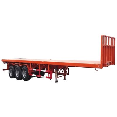 Good price New 3-Axle 12-Tire Flat Plate Semi-Trailer For Sale With Carrying Capacity Of 30-60 Tons Of 40-Foot Container online