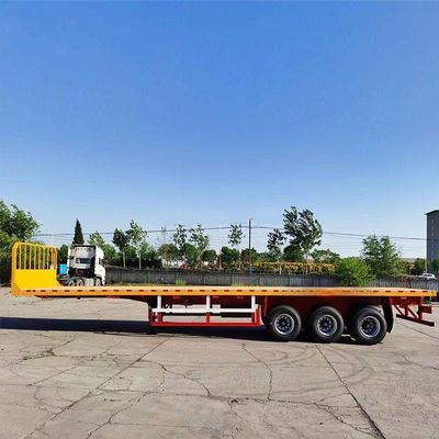 Good price 3-Axis / 4-Axis / 5-Axis 40-Foot Carbon Steel Aluminum Container Transport Flat Plate Semi-Trailer Original Tires (12R20) online