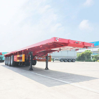 Good price 12500*2500*1600 MM Steel Plate Flat Container Semi-Trailer with 3/4-Axis and Customizable Air Suspension Steel Suspension online