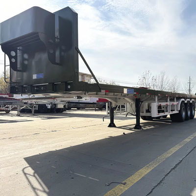 Good price New 40FT Three-axle 12-tire Flatbed Semi-trailer With Anti-lock Braking System For Container And Cargo Transportation online