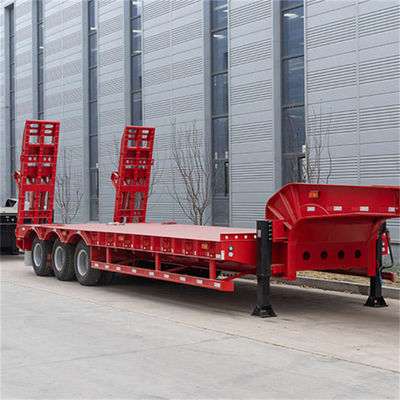Good price 4/5/6mm Thick Lattice Board Bottom Platform 3/4 Axle 12.00R20 Tire 40 Tons 60 Tons 80 Tons 100 Tons Low Bed Plate Semi-Trailer online