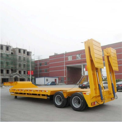 Good price Customizable 2-Axis 40t Automatic Ramp Low Bed Trailer for Heavy Duty Transport online