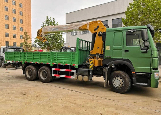 Good price Sinotruk Howo7 Green 12T 6x4 chassis dump boom crane sold well in Africa. online