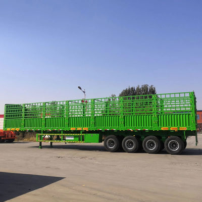 Good price Brand New 3 Axle 60 Ton 12.00R20 Tires 12 Tire Side Wall Trailer Post Fence Cargo Semi Trailer online